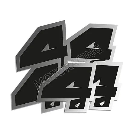 ΑΥΤΟΚΟΛΛΗΤΑ ΜΗΧΑΝΗΣ MOTOCROSS & ENDURO RACING Νo. 4 ΜΑΥΡΟ - ΑΣΗΜΙ UFO AD02481-KS4