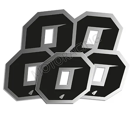 ΑΥΤΟΚΟΛΛΗΤΑ ΜΗΧΑΝΗΣ MOTOCROSS & ENDURO RACING Νo. 0 ΜΑΥΡΟ - ΑΣΗΜΙ UFO AD02481-KS0