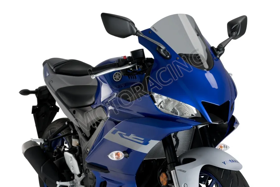 ΖΕΛΑΤΙΝΑ / ΠΑΡΜΠΡΙΖ YAMAHA YZF R3 '19-'24 PUIG 3737H R-RACER SMOKE
