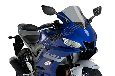 ΖΕΛΑΤΙΝΑ / ΠΑΡΜΠΡΙΖ YAMAHA YZF R3 '19-'24 PUIG 3737H R-RACER SMOKE