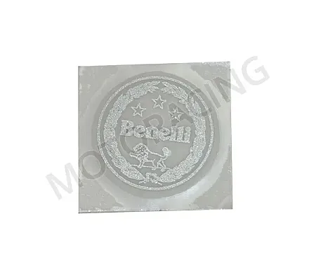 ΑΥΤΟΚΟΛΛΗΤΟ ΣΤΡΟΓΓΥΛΟ LOGO BENELLI BN 125 '18-'21 ΓΚΡΙ-ΔΙΑΦΑΝΟ ΓΝΗΣΙΟ