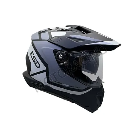 ΚΡΑΝΟΣ MOTOCROSS & ENDURO OFF ROAD FSD 805 ADVENTURE ΜΑΥΡΟ-ΓΚΡΙ-ΛΕΥΚΟ ΜΕ ΕΣΩΤΕΡΙΚΗ ΖΕΛΑΤΙΝΑ