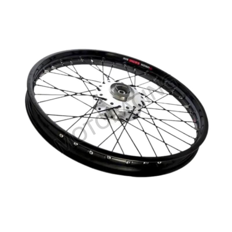 ΤΡΟΧΟΣ ΜΠΡΟΣΤΑ HONDA C50 12V / GLX 50 ME ΜΑΥΡΟ ΣΤΕΦΑΝΙ - ΑΚΤΙΝΑ UNION