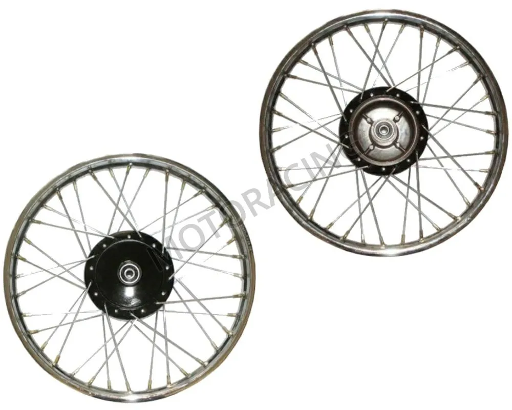 ΤΡΟΧΟΣ ΜΠΡΟΣΤΑ HONDA C100,GRAND ΜΕ ΡΟΥΛΕΜΑΝ ΜΑΥΡΟ