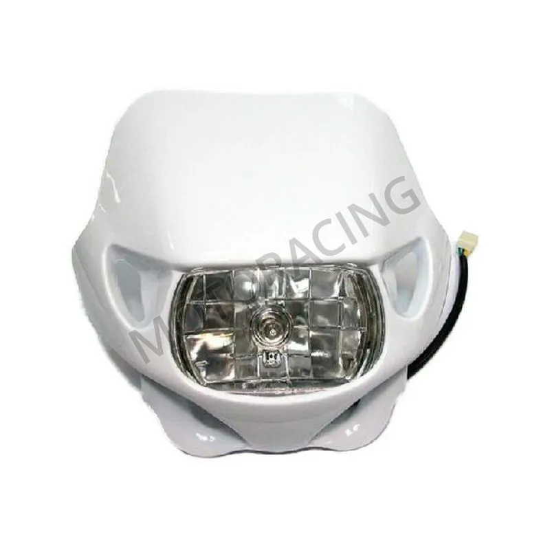 ΜΑΣΚΑ ENDURO HONDA / YAMAHA / SUZUKI / KAWASAKI ΜΕ ΤΕΤΡΑΓΩΝΟ ΦΑΝΑΡΙ ΛΕΥΚΗ