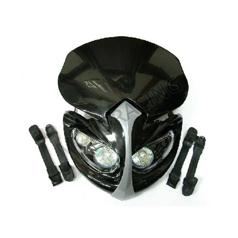 ΜΑΣΚΑ ENDURO HONDA / YAMAHA / SUZUKI / KAWASAKI ΜΑΥΡΗ / ΜΑΥΡΗ ΜΕ ΤΡΙΠΛΟ ΦΑΝΑΡΙ ΟΡΙΖΟΝΤΙΟ