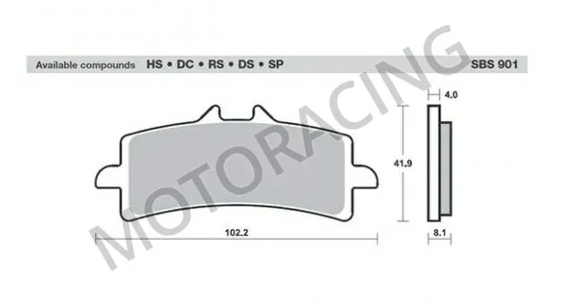 ΤΑΚΑΚΙΑ ΜΠΡΟΣΤΑ HONDA CBR 1000RR 12'-14' / BMW S 1000RR 14'-15' SBS 901HS - SINTER ( ΜΕΤΑΛΛΙΚΟ )