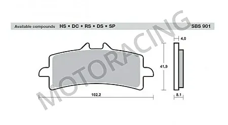 ΤΑΚΑΚΙΑ ΜΠΡΟΣΤΑ HONDA CBR 1000RR 12'-14' / BMW S 1000RR 14'-15' SBS 901HS - SINTER ( ΜΕΤΑΛΛΙΚΟ )