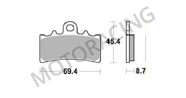 ΤΑΚΑΚΙΑ ΜΠΡΟΣΤΑ KTM Duke 200 12'-16' / RC 200 14'-16' / Duke 390 13'-16' / RC 390 14'-15' SBS 877HS - SINTER ( ΜΕΤΑΛΛΙΚΟ )