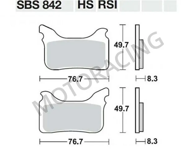 ΤΑΚΑΚΙΑ ΜΠΡΟΣΤΑ APRILIA SXV 450 06'-12' / SXV 550 06'-12' PEGASO 650 07'-09' SBS 842HS - SINTER ( ΜΕΤΑΛΛΙΚΟ )