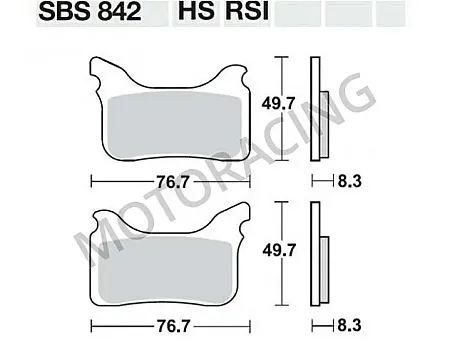 ΤΑΚΑΚΙΑ ΜΠΡΟΣΤΑ APRILIA SXV 450 06'-12' / SXV 550 06'-12' PEGASO 650 07'-09' SBS 842HS - SINTER ( ΜΕΤΑΛΛΙΚΟ )