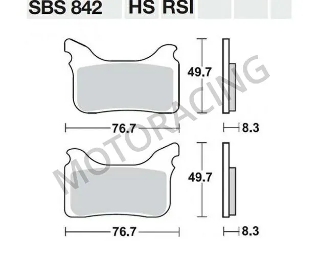 ΤΑΚΑΚΙΑ ΜΠΡΟΣΤΑ APRILIA SXV 450 06'-12' / SXV 550 06'-12' PEGASO 650 07'-09' SBS 842RSI - SINTER ( ΜΕΤΑΛΛΙΚΟ )