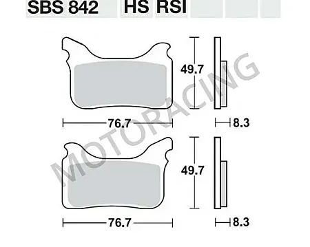 ΤΑΚΑΚΙΑ ΜΠΡΟΣΤΑ APRILIA SXV 450 06'-12' / SXV 550 06'-12' PEGASO 650 07'-09' SBS 842RSI - SINTER ( ΜΕΤΑΛΛΙΚΟ )