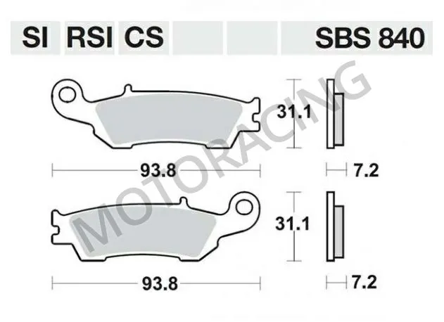 ΤΑΚΑΚΙΑ ΜΠΡΟΣΤΑ YAMAHA YZ 125 08'-12' / YZ 250 08'-12' / YZF 250 07'-12' RACING SBS 840RSI - SINTER