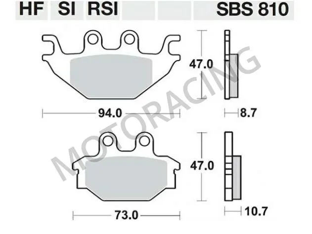 ΤΑΚΑΚΙΑ ΜΠΡΟΣΤΑ ADLY ATV 320 15'-16' / KYMCO Maxxer 300 06'-13' / MXU 300 06'-11' SBS 810SI - SINTER ( ΜΕΤΑΛΛΙΚΟ )