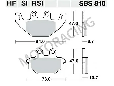 ΤΑΚΑΚΙΑ ΜΠΡΟΣΤΑ ADLY ATV 320 15'-16' / KYMCO Maxxer 300 06'-13' / MXU 300 06'-11' SBS 810SI - SINTER ( ΜΕΤΑΛΛΙΚΟ )