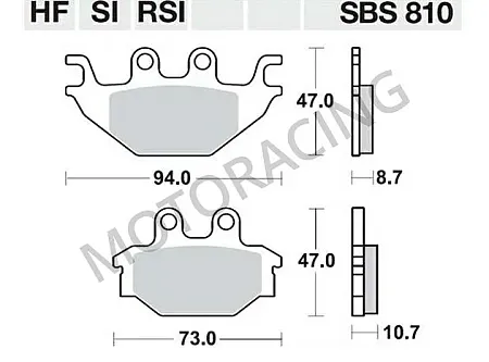 ΤΑΚΑΚΙΑ ΜΠΡΟΣΤΑ ADLY ATV 320 15'-16' / KYMCO Maxxer 300 06'-13' / MXU 300 06'-11' SBS 810HF ( KERAMIKO )