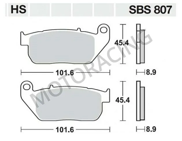 ΤΑΚΑΚΙΑ ΜΠΡΟΣΤΑ HARLEY DAVIDSON SBS 807H.HS - SINTER ( ΜΕΤΑΛΛΙΚΟ )