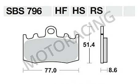 ΤΑΚΑΚΙΑ ΜΠΡΟΣΤΑ BMW R1200 GS 04'-12' / K1200 GT 04'-07' / R1150 GS 02'-06' SBS 796HS- SINTER ( ΜΕΤΑΛΛΙΚΟ )