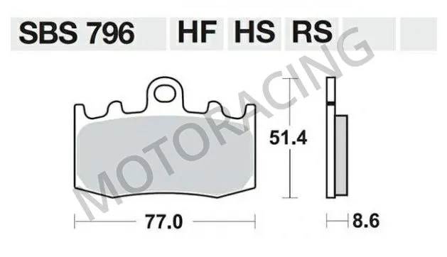 ΤΑΚΑΚΙΑ ΜΠΡΟΣΤΑ BMW R1200 GS 04'-12' / K1200 GT 04'-07' / R1150 GS 02'-06' SBS 796HF- (ΚΕΡΑΜΙΚΟ )