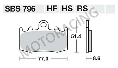 ΤΑΚΑΚΙΑ ΜΠΡΟΣΤΑ BMW R1200 GS 04'-12' / K1200 GT 04'-07' / R1150 GS 02'-06' SBS 796HF- (ΚΕΡΑΜΙΚΟ )