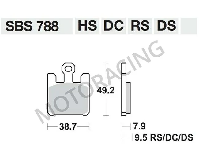 ΤΑΚΑΚΙΑ ΜΠΡΟΣΤΑ KAWASAKI Z750 11'-12' / ZX-10R 04'-07' / ZX-6R 03'-06' SBS 788HS- SINTER ( ΜΕΤΑΛΛΙΚΟ )
