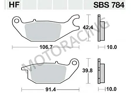 ΤΑΚΑΚΙΑ ΠΙΣΩ HONDA CBR 125R 04'-10' / XLV 125 VARADERO 01'-12' SBS 784HF- (ΚΕΡΑΜΙΚΟ )