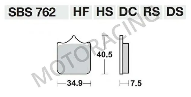 ΤΑΚΑΚΙΑ ΜΠΡΟΣΤΑ APRILIA RSV 1000 01'-09' / TUONO 1000R 06'-10' / KTM SUPER DUKE 990 05'-10' SBS 762HS- SINTER ( ΜΕΤΑΛΛΙΚΟ )