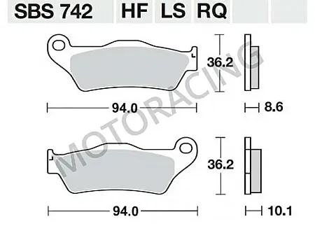 ΤΑΚΑΚΙΑ ΠΙΣΩ BMW R1200 GS 04'-12' / R1150 GS 99'-05' / K1200 R 05'-08' SBS 742LS- SINTER  ΜΕΤΑΛΛΙΚΟ