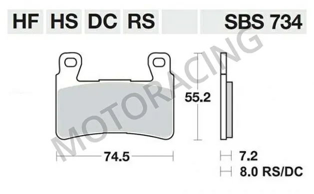 ΤΑΚΑΚΙΑ ΜΠΡΟΣΤΑ HONDA CBR 600 99'-07' / CB 1300S 06'-11' SBS 734HS- SINTER ( ΜΕΤΑΛΛΙΚΟ )