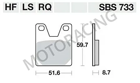 ΤΑΚΑΚΙΑ ΠΙΣΩ YAMAHA YZF R1 99'-01' / YZF-R7 99'-02' SBS 733LS- SINTER ( ΜΕΤΑΛΛΙΚΟ )