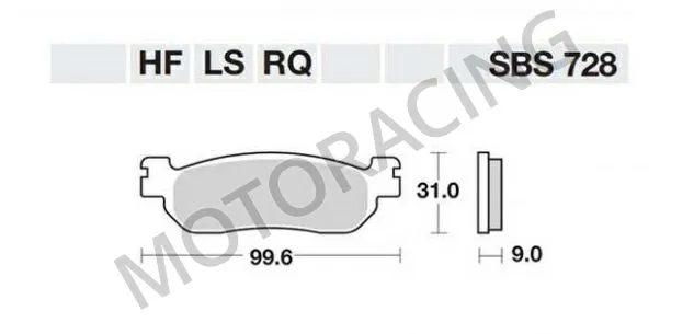 ΤΑΚΑΚΙΑ ΜΠΡΟΣΤΑ YAMAHA XG 250 05'-08' / XT 250X 08' / TW 125 99'-04' SBS 728HF- (ΚΕΡΑΜΙΚΟ )