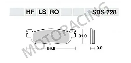 ΤΑΚΑΚΙΑ ΜΠΡΟΣΤΑ YAMAHA XG 250 05'-08' / XT 250X 08' / TW 125 99'-04' SBS 728HF- (ΚΕΡΑΜΙΚΟ )