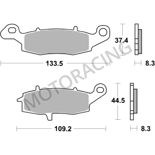 ΤΑΚΑΚΙΑ ΜΠΡΟΣΤΑ KAWASAKI KLE 650 VERSYS 07'-14' / Z750 04'-06' / SUZUKI GSF 650 BANDIT 05'-06' SBS 704HS - SINTER ( ΜΕΤΑΛΛΙΚΟ )