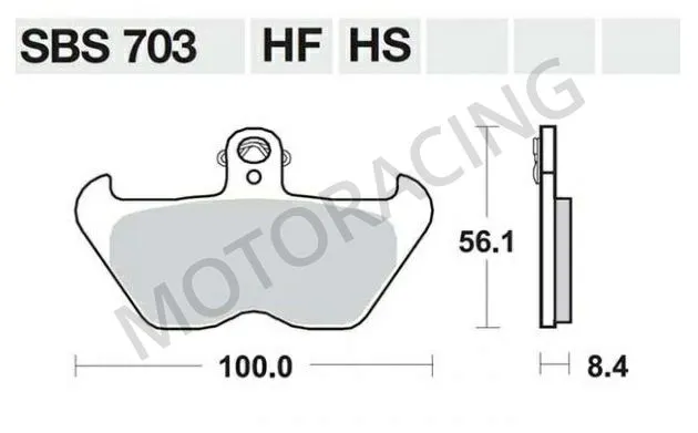 ΤΑΚΑΚΙΑ ΜΠΡΟΣΤΑ BMW R1150 GS 99'-01' / K1200 LT 99'-08' SBS 703HS - SINTER ( ΜΕΤΑΛΛΙΚΟ )