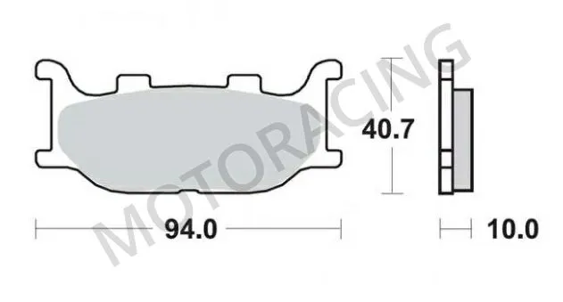 ΤΑΚΑΚΙΑ ΜΠΡΟΣΤΑ YAMAHA XJ6 09'-15' / MT-03 660 06'-12' / XVS 1100 DRAG STAR 99'-05' SBS 691HS - SINTER ( ΜΕΤΑΛΛΙΚΟ )