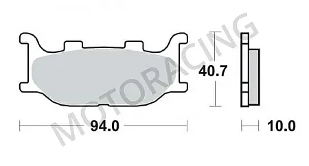 ΤΑΚΑΚΙΑ ΜΠΡΟΣΤΑ YAMAHA XJ6 09'-15' / MT-03 660 06'-12' / XVS 1100 DRAG STAR 99'-05' SBS 691HS - SINTER ( ΜΕΤΑΛΛΙΚΟ )