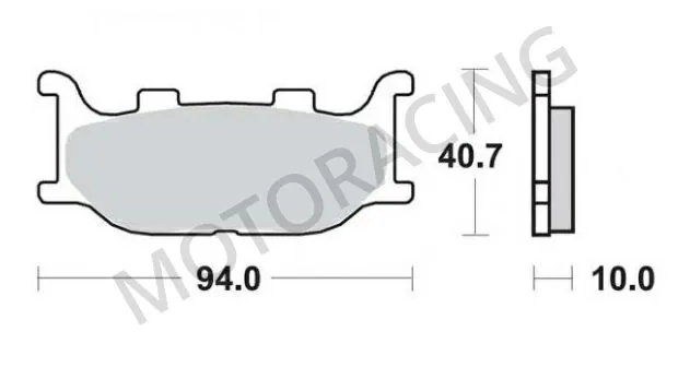 ΤΑΚΑΚΙΑ ΜΠΡΟΣΤΑ YAMAHA XJ6 09'-15' / MT-03 660 06'-12' / XVS 1100 DRAG STAR 99'-05' SBS 691HF- ( ΚΕΡΑΜΙΚΟ )