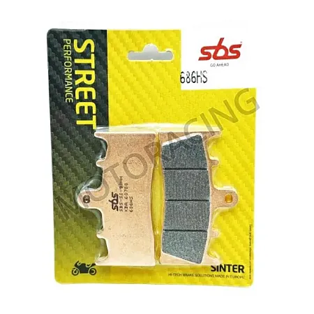 ΤΑΚΑΚΙΑ ΜΠΡΟΣΤΑ SUZUKI GSF 1200 BANDIT 01'-05' / GSXR 1300 HAYABUSA 99'-07' / KAWASAKI ZRX 1200 01'-03' SBS 686HS - SINTER ( ΜΕΤΑΛΛΙΚΟ )