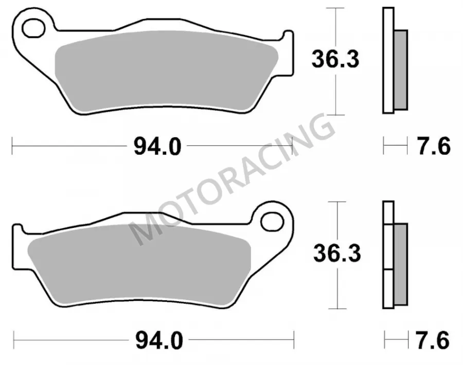 ΤΑΚΑΚΙΑ ΜΠΡΟΣΤΑ KTM EXC 125 ENDURO 98'-15' / SX 125 MOTOCROSS 98'-15' / XC 250 08'-15' SBS 671SI - SINTER ( ΜΕΤΑΛΛΙΚΟ )