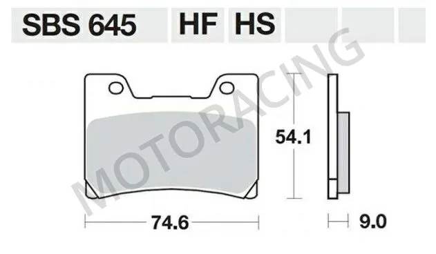 ΤΑΚΑΚΙΑ ΜΠΡΟΣΤΑ YAMAHA FZR 600 90'-93' / TDM 850 96'-01' / V-MAX 1200 93'-01' SBS 645HS - SINTER ( ΜΕΤΑΛΛΙΚΟ )