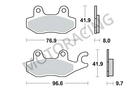 ΤΑΚΑΚΙΑ ΠΙΣΩ TRIUMPH TIGER 1050 07'-14' / KAWASAKI EX 300 NINJA 13' / Z300 15'-16' SBS 633HF- ( ΚΕΡΑΜΙΚΟ )