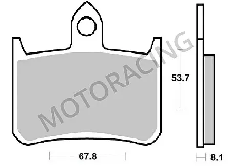 ΤΑΚΑΚΙΑ ΜΠΡΟΣΤΑ HONDA VTR 1000 FIRE STORM 97'-05' / CB 900 HORNET 02'-07' SBS 622HF- ( ΚΕΡΑΜΙΚΟ )