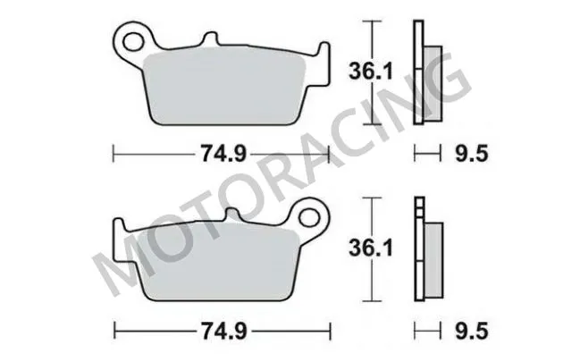 ΤΑΚΑΚΙΑ ΠΙΣΩ HONDA CR 250R 90'-01' / SUZUKI RM 250 96'-11' / YAMAHA WRF 250 01'-02' / YZ 250 98'-02' SBS 604SI - SINTER ( ΜΕΤΑΛΛΙΚΟ )
