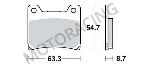 ΤΑΚΑΚΙΑ ΠΙΣΩ YAMAHA TDM 850 91'-01' / BT 1100 02'-06' / V-MAX 1200 91'-01' / XVS 1100 99'-05' SBS 555LS - SINTER ( ΜΕΤΑΛΛΙΚΟ )