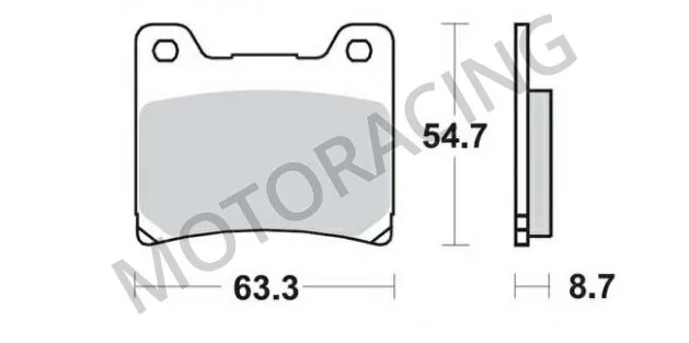ΤΑΚΑΚΙΑ ΠΙΣΩ YAMAHA TDM 850 91'-01' / BT 1100 BULLDOG 02'-06' / XVS 1100 99'-05' SBS 555HF - ( ΚΕΡΑΜΙΚΟ )