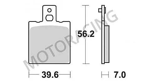 ΤΑΚΑΚΙΑ ΠΙΣΩ DUCATI MONSTER 620 02'-06' / MONSTER 695 08' / APRILIA TUONO 125 03'-07' SBS 519HF - ( ΚΕΡΑΜΙΚΟ )