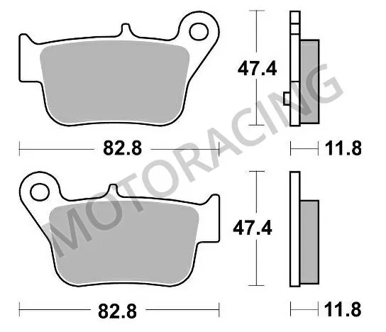 ΤΑΚΑΚΙΑ ΠΙΣΩ SYM MAXSYM 400 ie 11'-15' / MAXSYM 600 14'-15' SBS 218MS - SINTER ( ΜΕΤΑΛΛΙΚΟ )