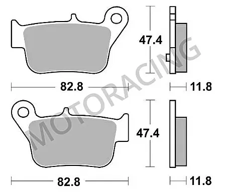 ΤΑΚΑΚΙΑ ΠΙΣΩ SYM MAXSYM 400 ie 11'-15' / MAXSYM 600 14'-15' SBS 218MS - SINTER ( ΜΕΤΑΛΛΙΚΟ )