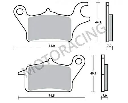 ΤΑΚΑΚΙΑ ΜΠΡΟΣΤΑ HONDA ASTREA GRAND / SUPRA-X 125 / WAVE 110 12'-16' SBS 216HM - ( ΚΕΡΑΜΙΚΟ )